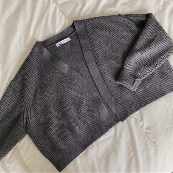Charcoal grey Zara cardigan 🪶 - Picture 2 of 3